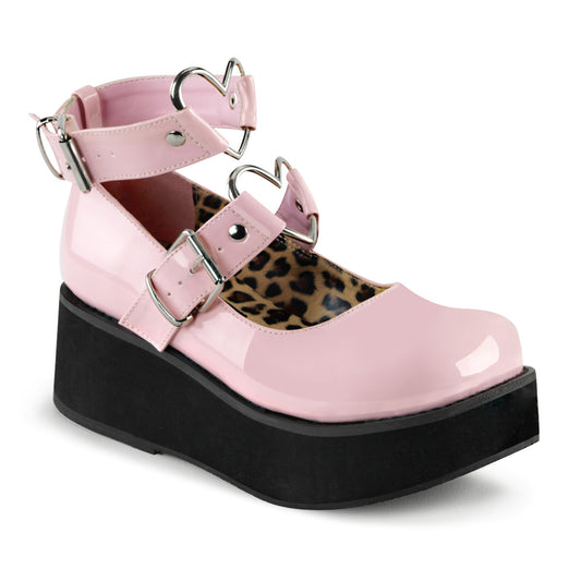 DemoniaCult Women's Heels & Platform Shoes SPRITE-02 B. Pink Pat