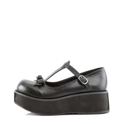 DemoniaCult Womens Pumps SPRITE-03 Blk Vegan Leather