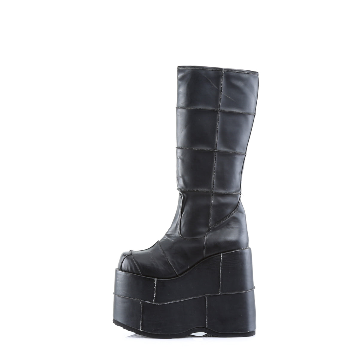 DemoniaCult Mens Boots STACK-301 Blk Vegan Leather
