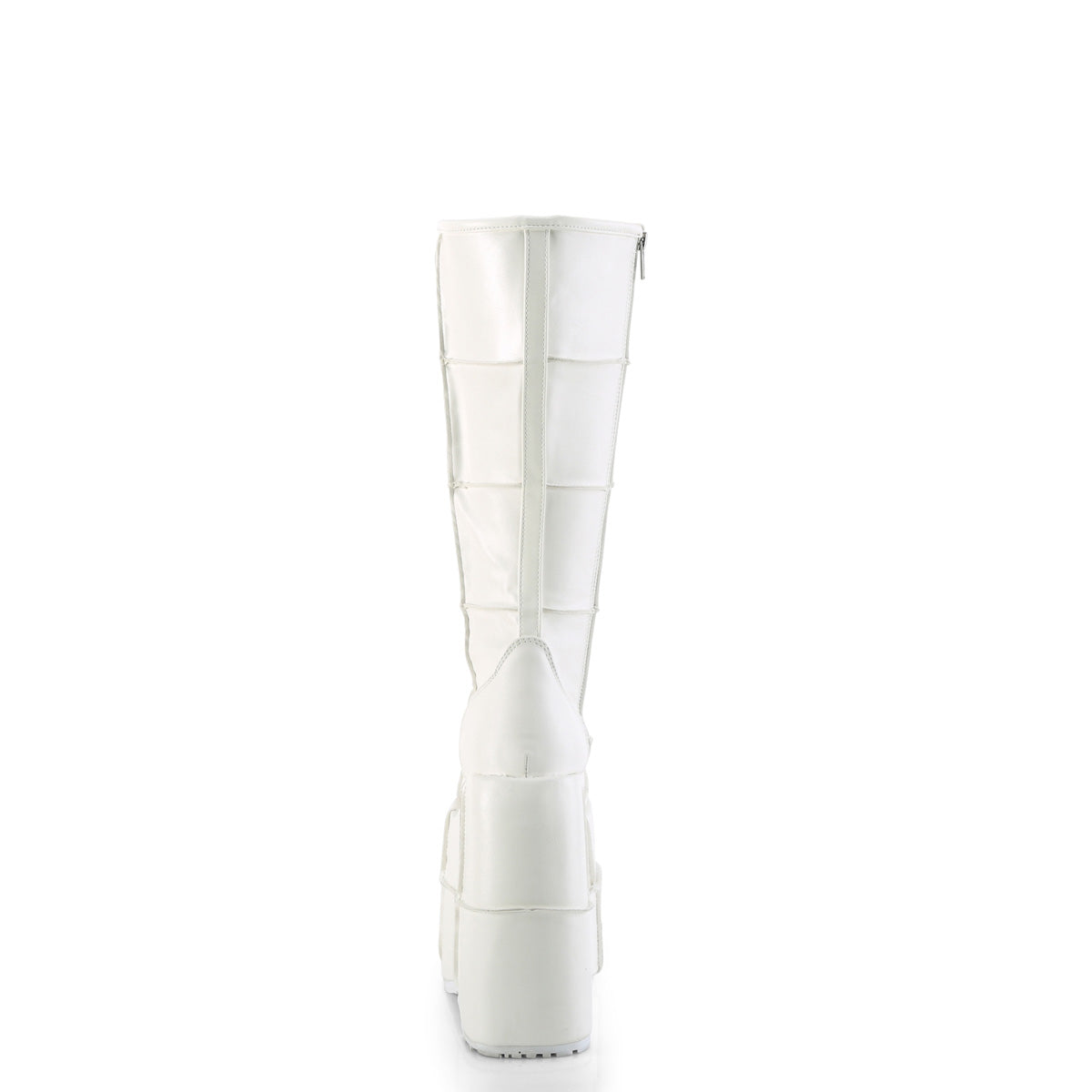 DemoniaCult Mens Boots STACK-301 Wht Vegan Leather