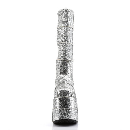 DemoniaCult Stivali da uomo STACK-301G SLV GLTR