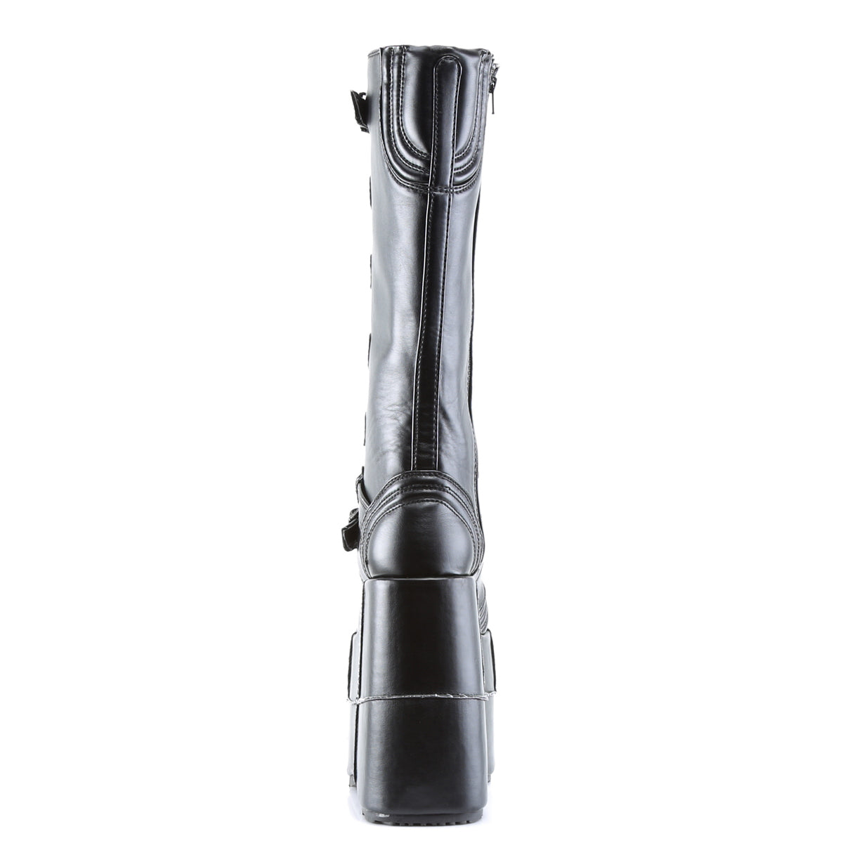 DemoniaCult Stivali da uomo STACK-308 pelle vegana BLK