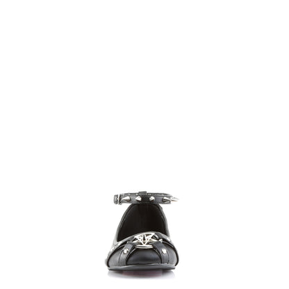 DemoniaCult Womens Low Shoe STAR-23 Blk Vegan Leather