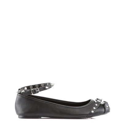 DemoniaCult Womens Low Shoe STAR-23 Blk Vegan Leather