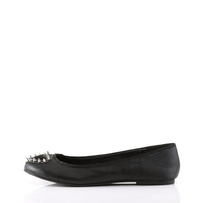 DemoniaCult Womens Low Shoe STAR-24 Blk Vegan Leather-Pony Faux Fur