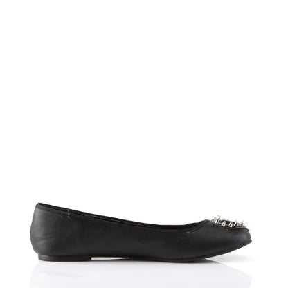 DemoniaCult Womens Low Shoe STAR-24 Blk Vegan Leather-Pony Faux Fur
