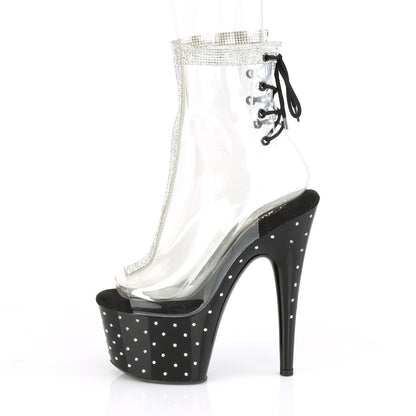 Pleaser Stivaletti da donna STARDUST-1018C-2RS CLR / BLK