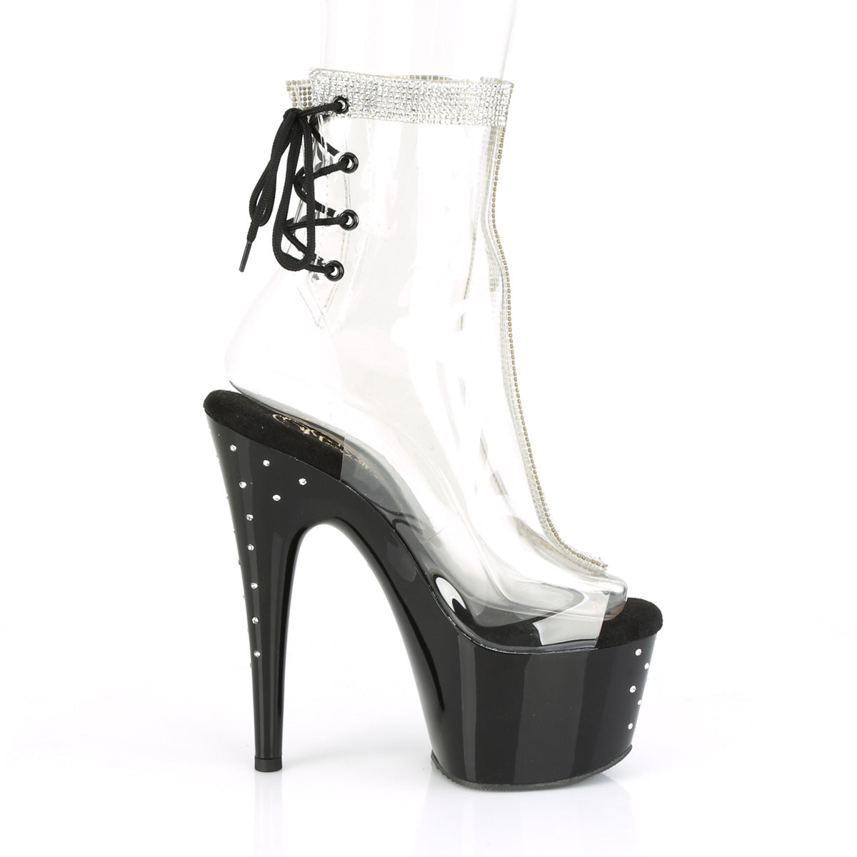 Pleaser Stivaletti da donna STARDUST-1018C-2RS CLR / BLK