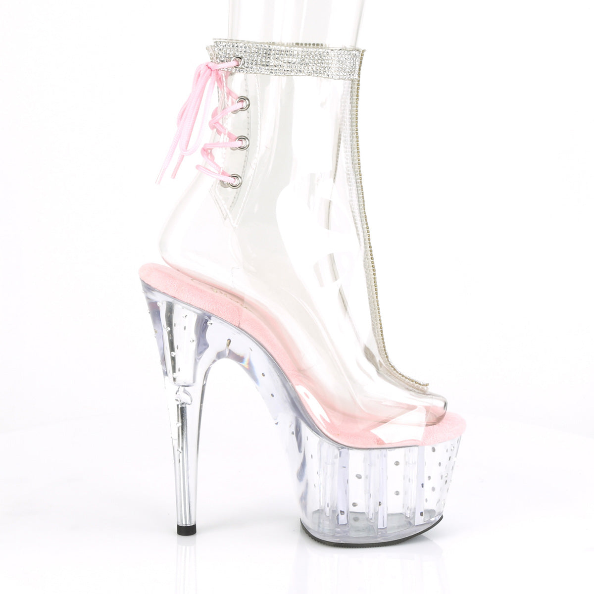 Pleaser Womens Ankle Boots STARDUST-1018C-2RS Clr-B. Pink/Clr