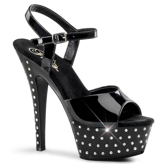 Pleaser Sandali da donna STARDUST-609 BLK PAT / BLK