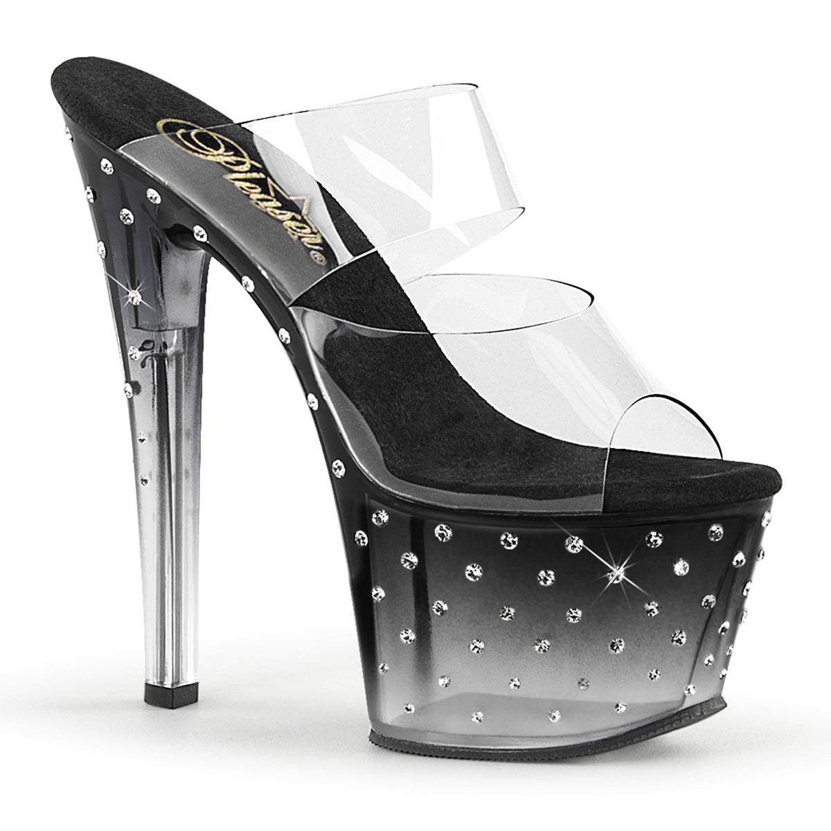 Pleaser Sandali da donna STARDUST-702t CLR / BLK-CLR