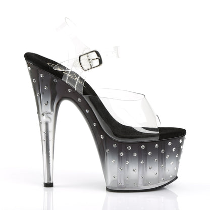 Pleaser Sandali da donna STARDUST-708T CLR / BLK-CLR