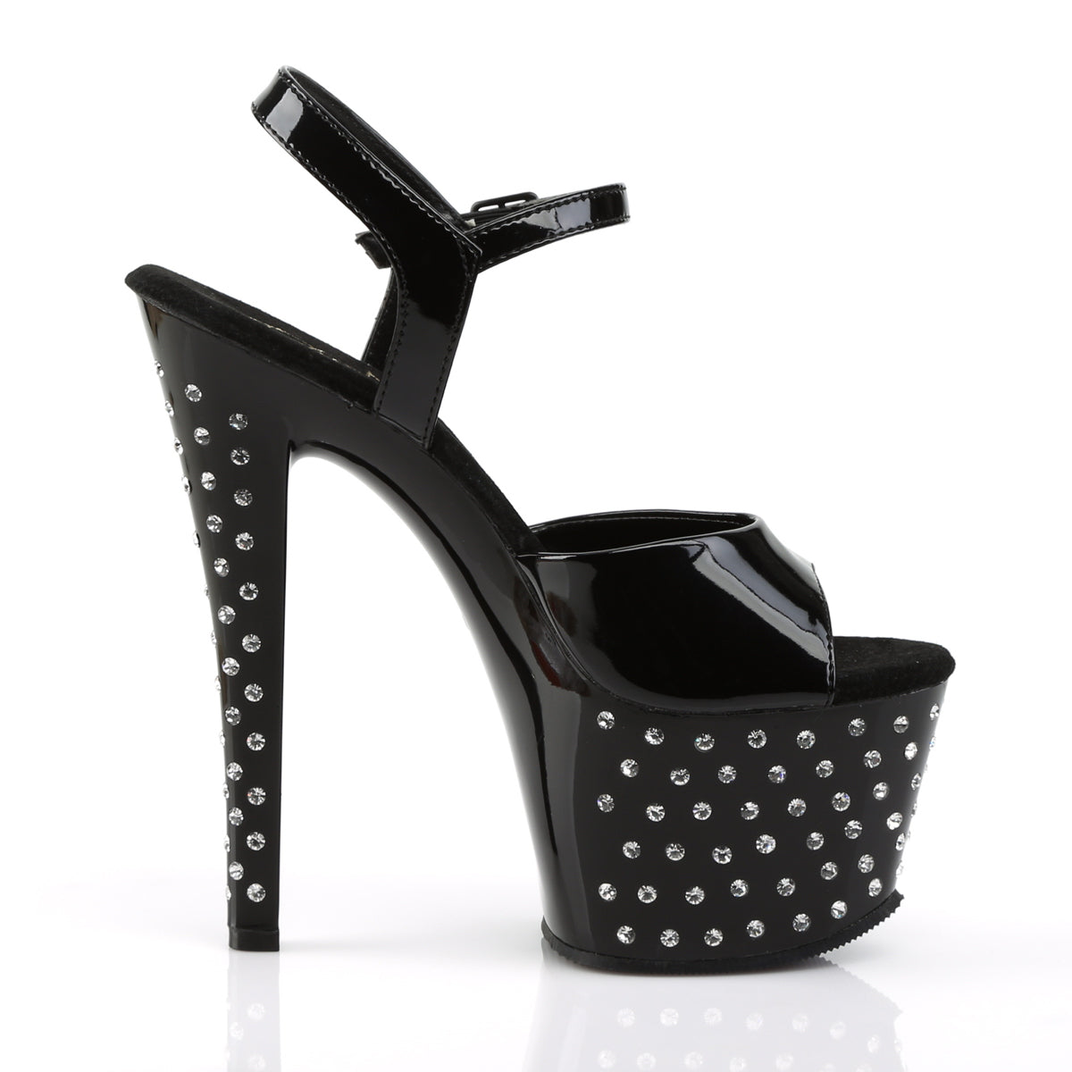 Pleaser Sandali da donna STARDUST-709 BLK PAT / BLK