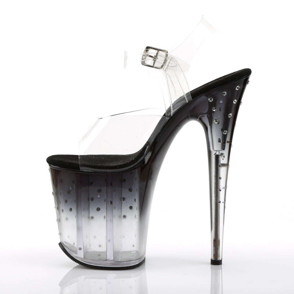 Pleaser Sandali da donna STARDUST-808T CLR / BLK-CLR