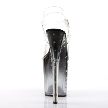 Pleaser Sandali da donna STARDUST-808T CLR / BLK-CLR