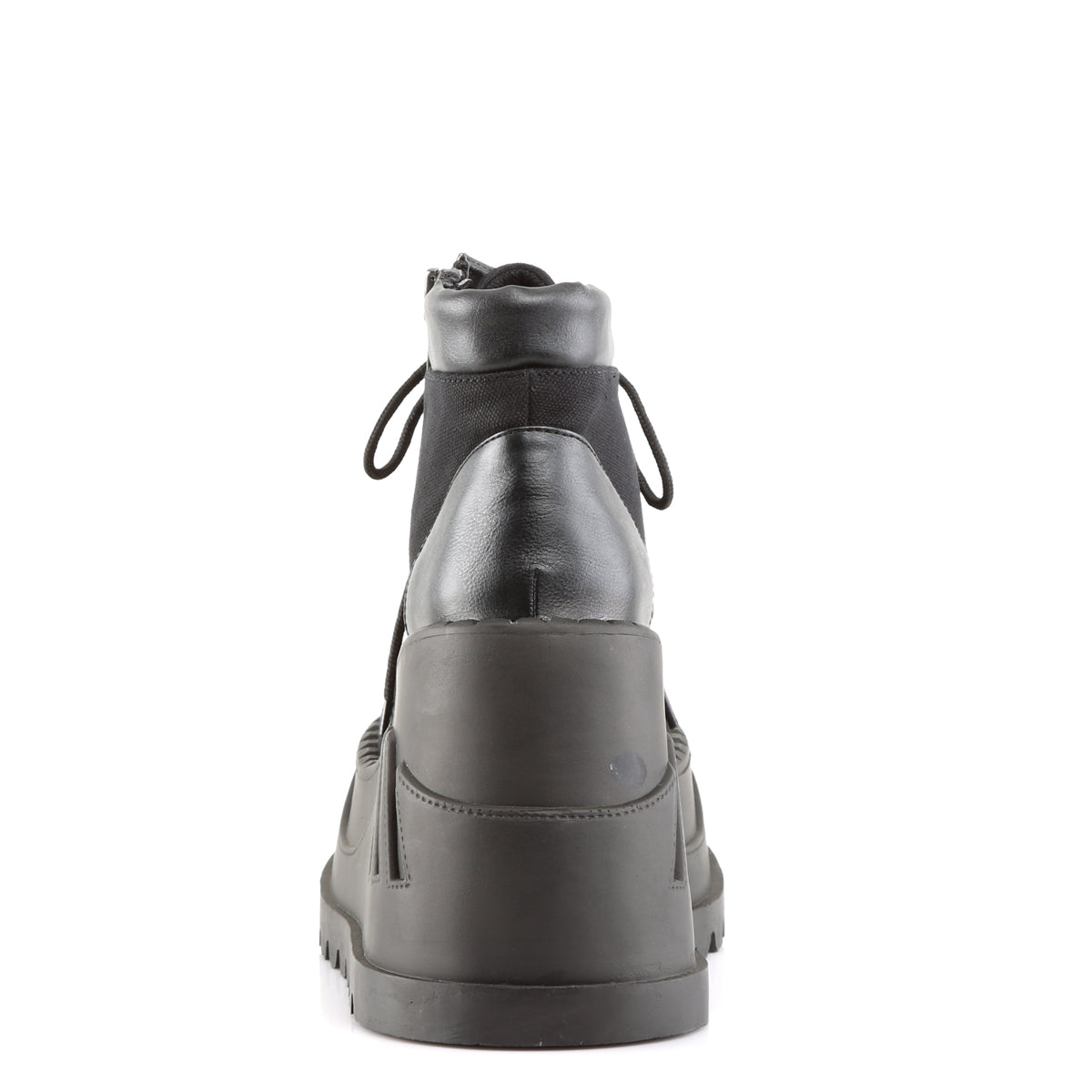 DemoniaCult Stivali alla caviglia femminile STOMP-10 pelle tela blk
