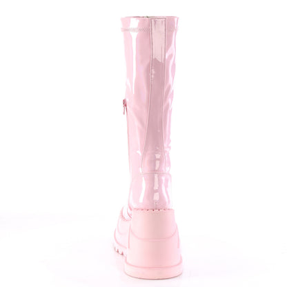 DemoniaCult Stivali da donna STOMP-200 B. Brevetto per elogrammi rosa