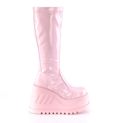 DemoniaCult Stivali da donna STOMP-200 B. Brevetto per elogrammi rosa