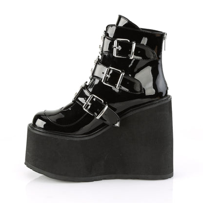 DemoniaCult Stivali alla caviglia femminile SWING-105 brevetto BLK