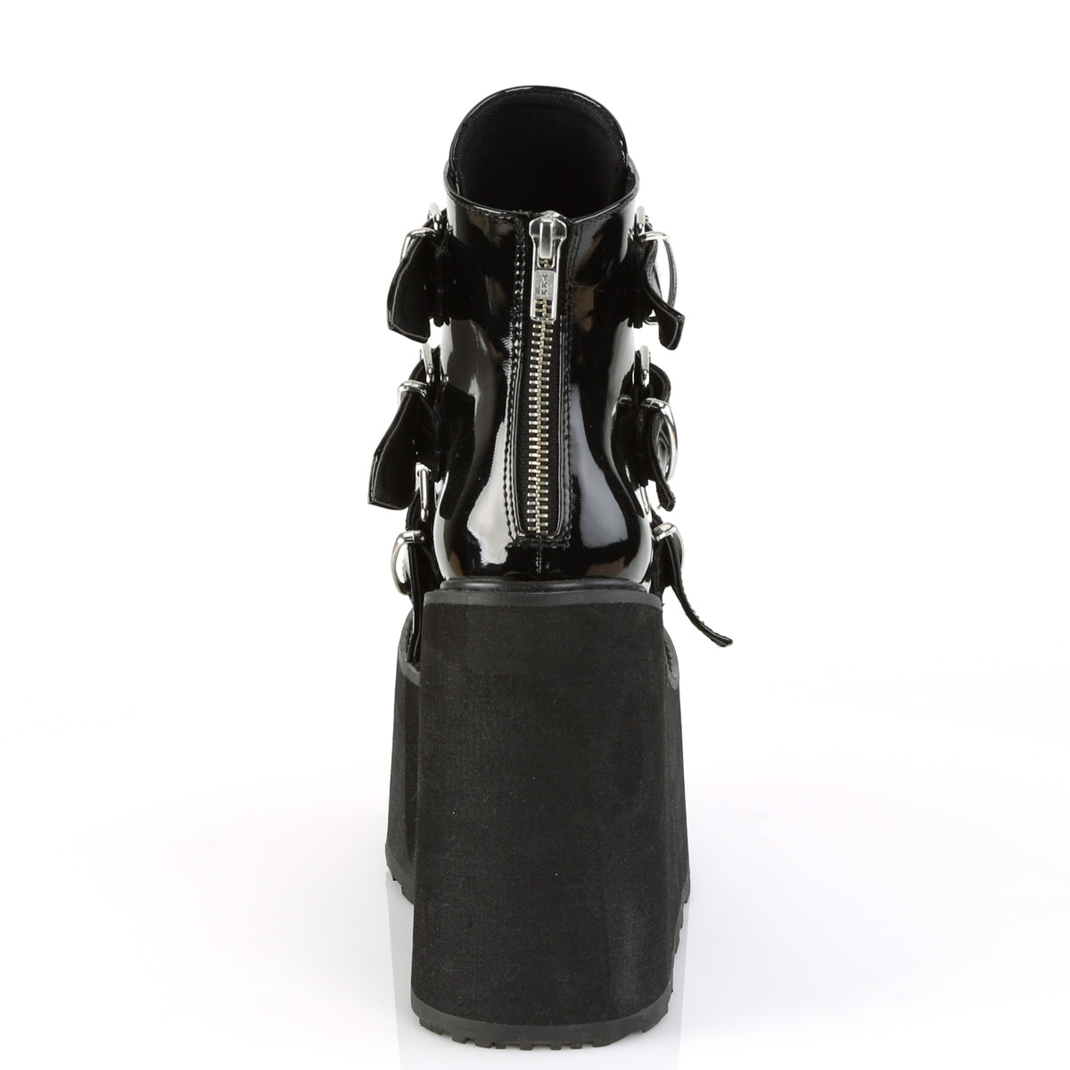 DemoniaCult Stivali alla caviglia femminile SWING-105 brevetto BLK