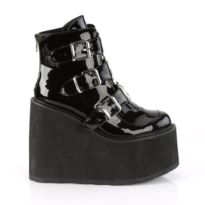 DemoniaCult Stivali alla caviglia femminile SWING-105 brevetto BLK