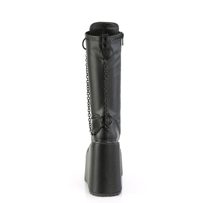 DemoniaCult  Boots SWING-150 Blk Stretch Vegan Leather
