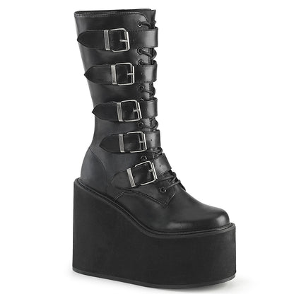 DemoniaCult Womens Boots SWING-220 Blk Vegan Leather