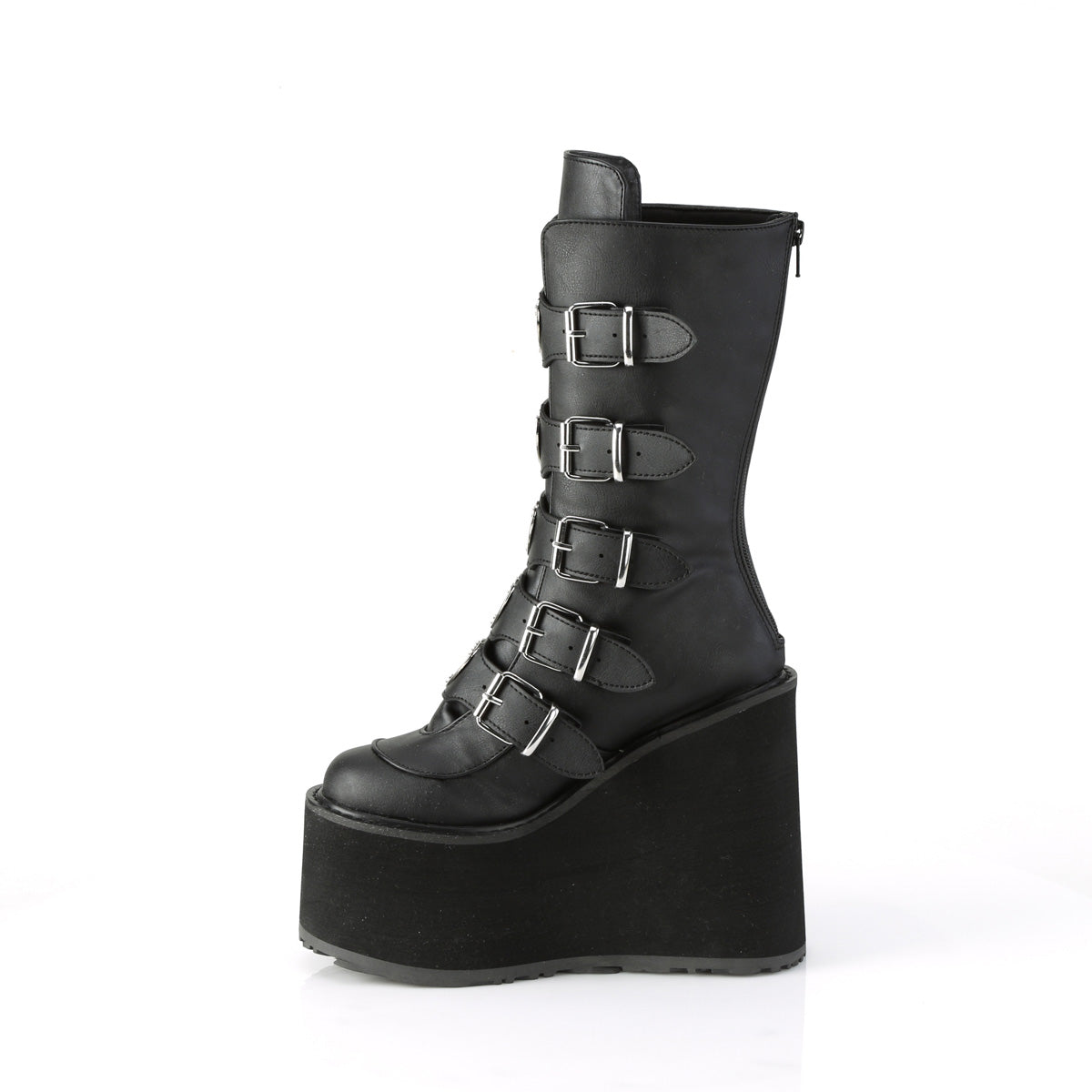 DemoniaCult Stivali da donna SWING-230 pelle vegana BLK