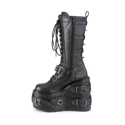 DemoniaCult Womens Boots SWING-327 Blk Vegan Leather
