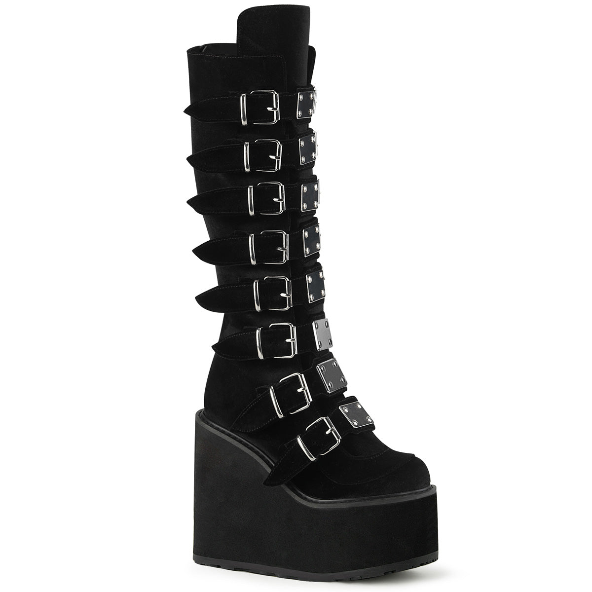 DemoniaCult  Boots SWING-815 Blk Velvet