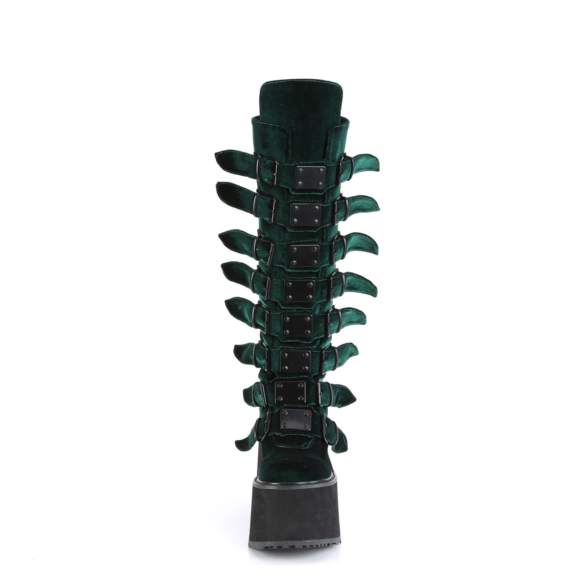 DemoniaCult  Stivali SWING-815 velluto di smeraldo