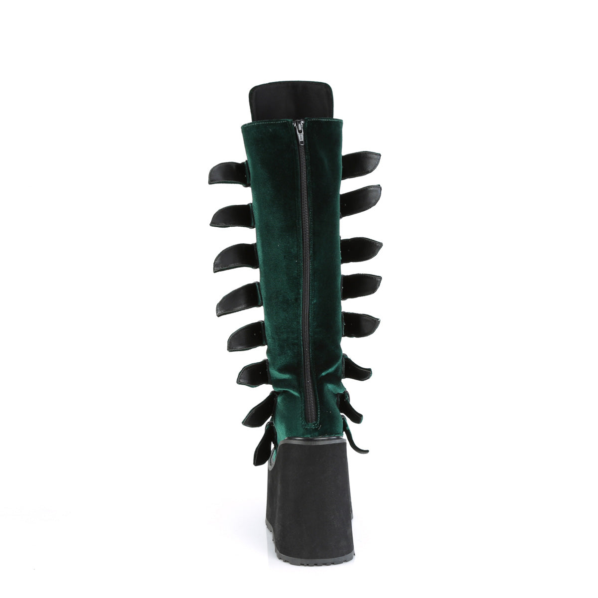 DemoniaCult  Stivali SWING-815 velluto di smeraldo