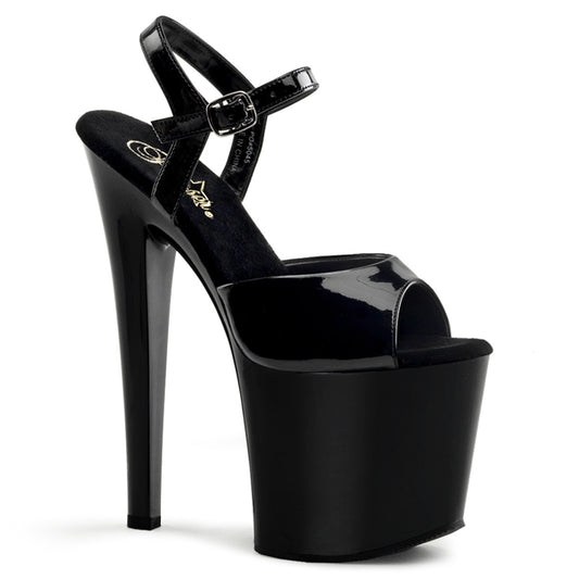 Pleaser Sandali da donna TABOO-709 BLK PAT / BLK
