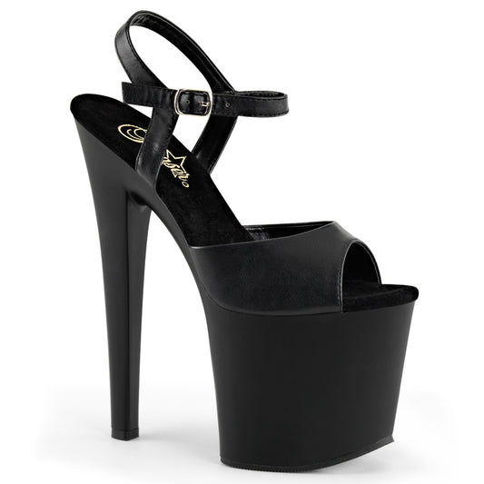 Pleaser Sandali da donna TABOO-709 BLK FAUX PELLE / BLK MATTE