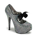 Bordello Pompe da donna TEEZE-04R iridescente strass
