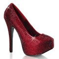 Bordello Pompe da donna TEEZE-06R rubino rosso raso Rs