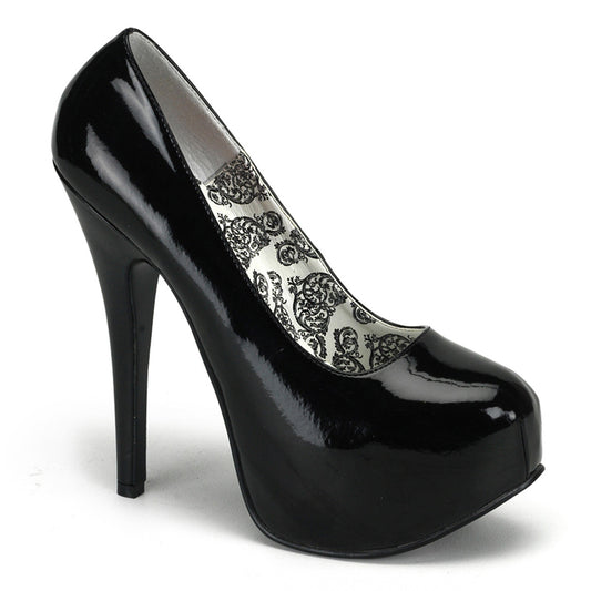 Pleaser Pink Label Pompe da donna TEEZE-06w Blk Pat.