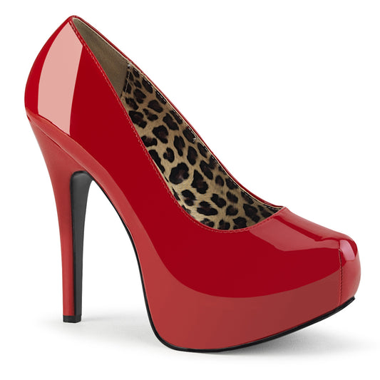 Pleaser Pink Label Pompe da donna TEEZE-06w pat rossa