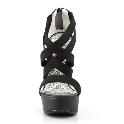 Pleaser Pink Label Pompe da donna TEEZE-47W BLK Band elasticizzato / BLK