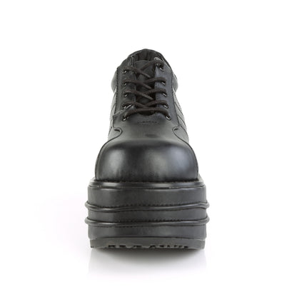 DemoniaCult Stivali da uomo TEMPO-08 pelle vegana BLK