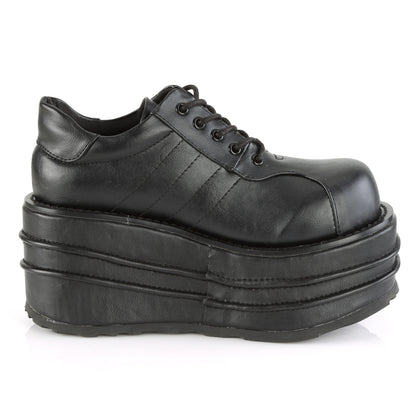 DemoniaCult Stivali da uomo TEMPO-08 pelle vegana BLK