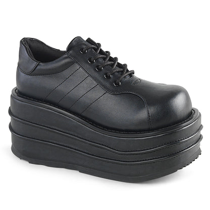 DemoniaCult Stivali da uomo TEMPO-08 pelle vegana BLK
