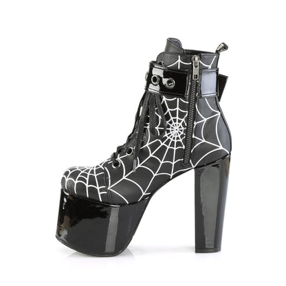 DemoniaCult  Ankle Boots TORMENT-51 Blk Vegan Leather