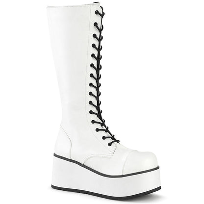 DemoniaCult Stivali da uomo TRASHVILLE-502 pelle vegana WHT
