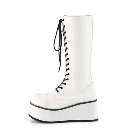 DemoniaCult Stivali da uomo TRASHVILLE-502 pelle vegana WHT