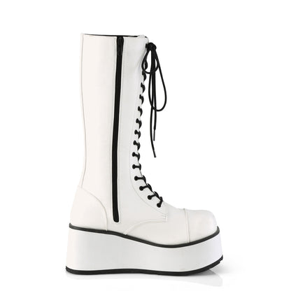 DemoniaCult Stivali da uomo TRASHVILLE-502 pelle vegana WHT