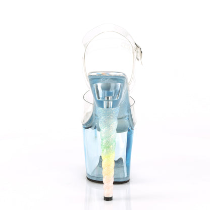 Pleaser Sandali da donna Unicorn-708T CLR / BABLE BLU TINTED