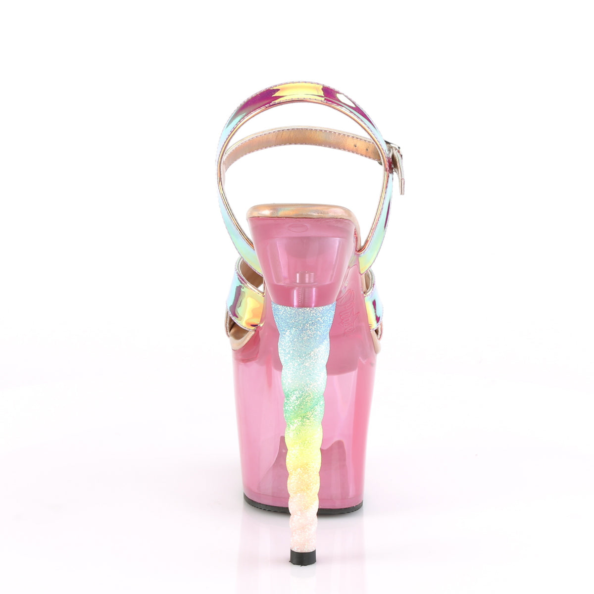 Pleaser Sandali da donna Unicorn-711T Pink Shifting TPU / Bubble Gum Pink Tinted