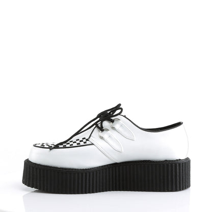 DemoniaCult Scarpa bassa maschile V-CREEPER-502 pelle vegana WHT