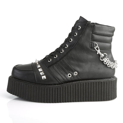 DemoniaCult Scarpa bassa maschile V-CREEPER-565 pelle vegana BLK